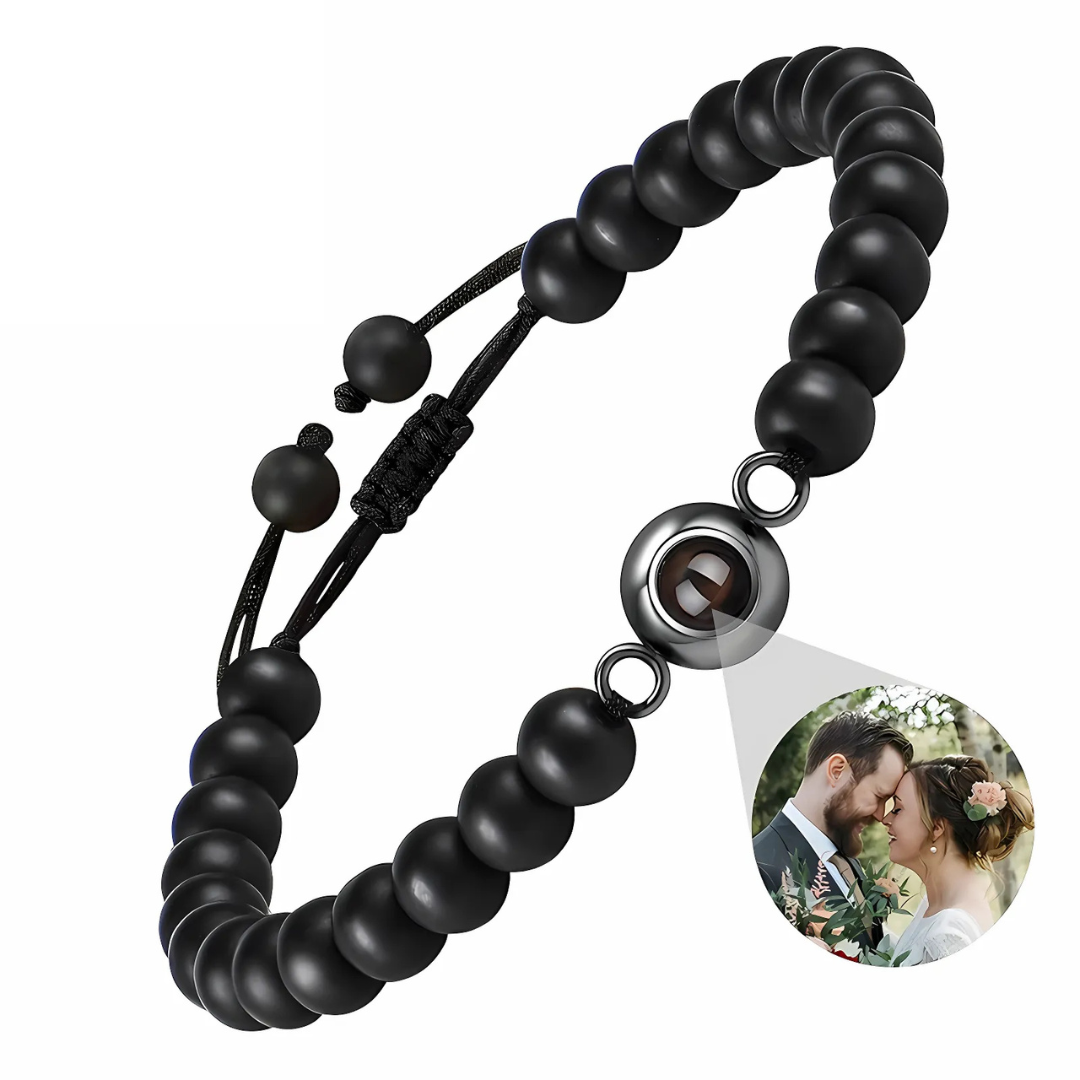 Collar con foto de corazón personalizado